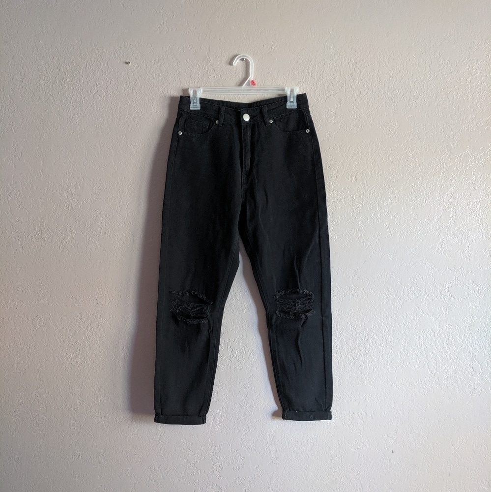 Boohoo distressed boyfriend jeans